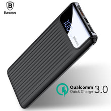 Load image into Gallery viewer, Baseus Quick Charge 3.0 Power Bank 10000mAh Dual USB LCD Powerbank External Battery Charger For Mobile Phones Tablets Poverbank