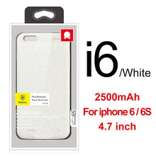 Load image into Gallery viewer, Baseus 2500/3650mAh Battery Charger Case For iPhone 6 6S Charging Case External Backup Power Bank Cover For iPhone 6 6S Plus