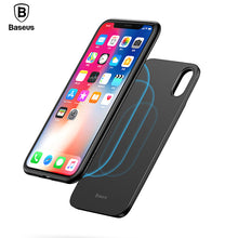 Load image into Gallery viewer, Baseus 5000mAh QI Wireless Charger Case For iPhone X External Battery Backup Wireless Charging Power Bank For Samsung S9 S8 Plus