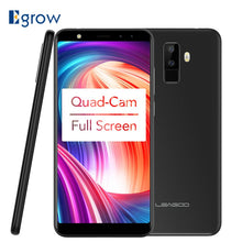 Load image into Gallery viewer, Leagoo M9 5.5" 18:9 Full Screen Four-Cams Android 7.0 MT6580A Quad Core 2GB RAM 16GB ROM 8.0MP Fingerprint 3G WCDMA Mobile Phone