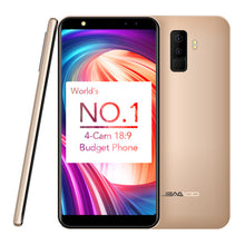 Load image into Gallery viewer, Leagoo M9 5.5" 18:9 Full Screen Four-Cams Android 7.0 MT6580A Quad Core 2GB RAM 16GB ROM 8.0MP Fingerprint 3G WCDMA Mobile Phone