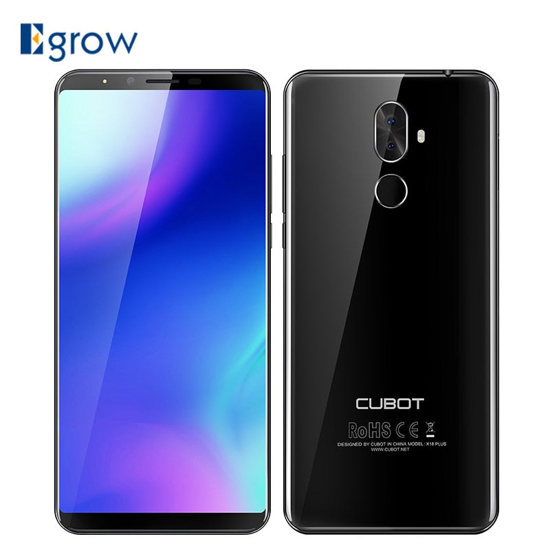 Cubot X18 Plus 5.99'' Android 8.0 MT6750T Octa core 4GB RAM 64GB ROM Smartphone Dual Camera 4000mAh 4G Fingerprint Mobile Phone