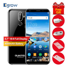 Load image into Gallery viewer, Oukitel K5 18:9 Display 5.7''HD+ Android 7.0 2GB RAM 16GB ROM MTK6737T Quad Core 13MP 3 Cameras 4000mAh Fingerprint Mobile Phone