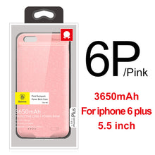 Load image into Gallery viewer, Baseus Charger Case For iPhone 6 Plus 2500/3650mAh Power Bank Case Ultra Slim External Pack Backup For iPhone 6 6s Case Cover