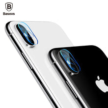 Load image into Gallery viewer, Baseus 0.15mm Transparent Camera Lens Screen Protector For iPhone X 10 Clear Back Cover Phone Lens Tempered Glass For iPhoneX
