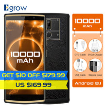 Load image into Gallery viewer, Oukitel K7 10000mAh 6.0 Inch 18:9 Display Android 8.1 MT6750T 4GB RAM 64GB ROM 13MP+5MP Quick Charge 4G Fingerprint Smartphone