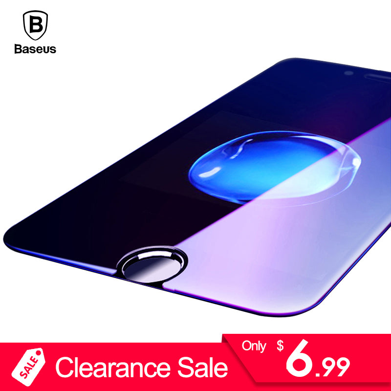 Clearance! Baseus Tempered Glass For iPhone 6 6s Plus 0.23MM 3D Anti Blue Screen Protector For iPhone 6 Protective Glass Film