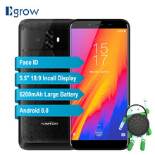Load image into Gallery viewer, Homtom S99 Android 8.0 5.5'' 18:9 Full display Smartphone 4+64GB MT6750 Octa Core 6200mAh Battery Face ID Fingerprint Cell phone