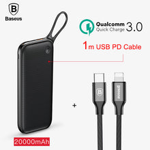 Load image into Gallery viewer, Baseus 18W 20000mAh Power Bank Dual Quick Charge 3.0 USB PD Outputs Powerbank Fast Charging QC3.0 External Battery Charger Set