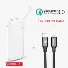 Load image into Gallery viewer, Baseus 18W 20000mAh Power Bank Dual Quick Charge 3.0 USB PD Outputs Powerbank Fast Charging QC3.0 External Battery Charger Set