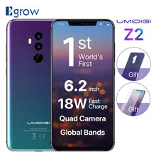 Load image into Gallery viewer, UMIDIGI Z2 Helio P23 6GB RAM 64GB ROM Mobile Phone 6.2&quot; FHD+ Full Screen Quad Camera Android 8.1 3850mah Face ID 4G Smartphone