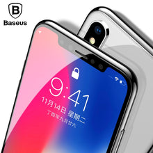 Load image into Gallery viewer, Baseus 0.3mm Screen Protector Tempered Glass For iPhone X 10 PET Edge 3D Full Cover Protection Toughened Glass Film For iPhoneX