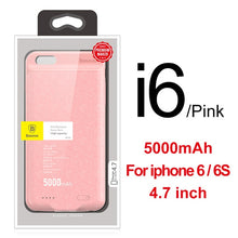 Load image into Gallery viewer, Baseus 5000/7300mAh Battery Case For iPhone 6 Plus 6s Plus Power Bank Charging Case For iPhone 6 s 6s Battery Charger Case Cover