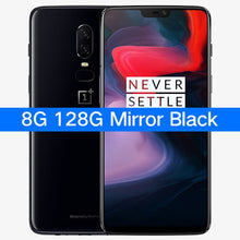 Load image into Gallery viewer, Original Oneplus 6 6GB/8GB RAM 64GB/128GB/256GB ROM 6.28" 1080P Snadragon 845 Octa Core NFC Dual Camera 20+16MP Android 8.1