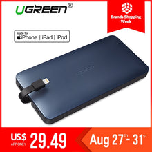 Load image into Gallery viewer, Ugreen Power Bank 10000mAh External Phone Battery Charger for iPhone X 8 7 Xiaomi Samsung S8 Huawei P20 Portable Poverbank 10000